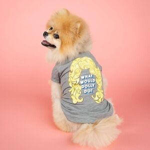 Doggy Parton What Would Dolly Do? T Shirt Gray